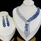 Lanie Moore Luxury Two Piece Blue Crystal Jewellery Set